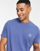 New Look T-shirt With Sunshine Embroidered Print In Mid Blue
