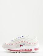 Nike Air Max 97 Se Sneakers In Light Bone/university Red-neutral