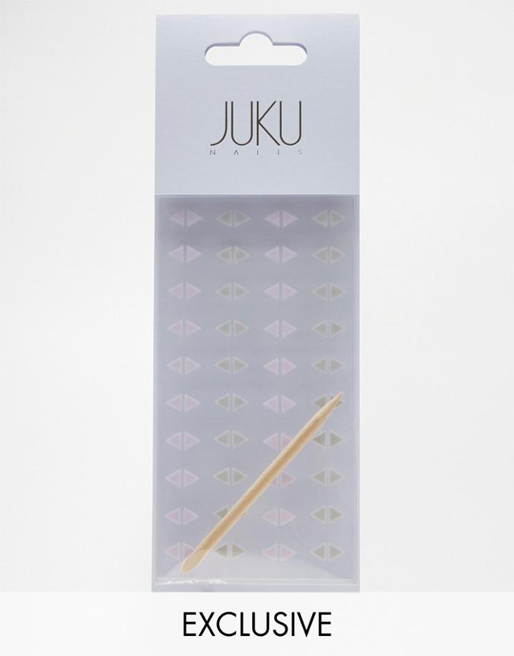 Juku Nails Asos Exclusive Mani Triangles - Gray & Violet - Gray And Violet