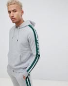 Night Addict Taped Tracksuit Hoodie - Gray