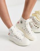 Converse Chuck Taylor All Star Hi Lift Return To Festival Embroidered Canvas Platform Sneakers In Egret-white