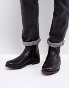 Steve Madden Lydon Leather Zip Boots In Black - Black