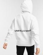 Asos Unrvlld Spply Oversized Hoodie With Logo Back Print In White