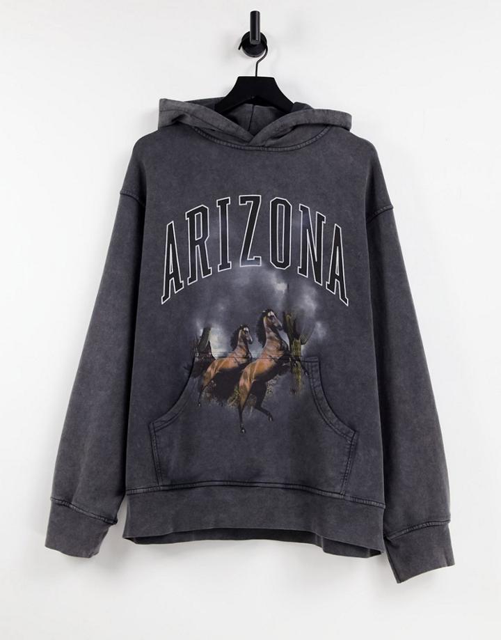 Jaded London Oversized Arizona Hoodie-black