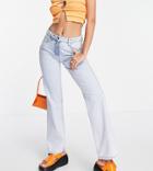 Collusion X005 Mid Rise Straight Leg Jeans In Light Wash Blue