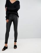 Vero Moda Coated Skinny Jeans - Black