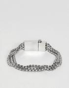 Vitaly Triad Bracelet In Stainless Steel - Silver