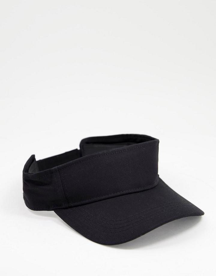 Asos Design Visor Cap In Black