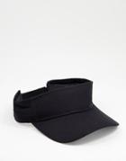 Asos Design Visor Cap In Black