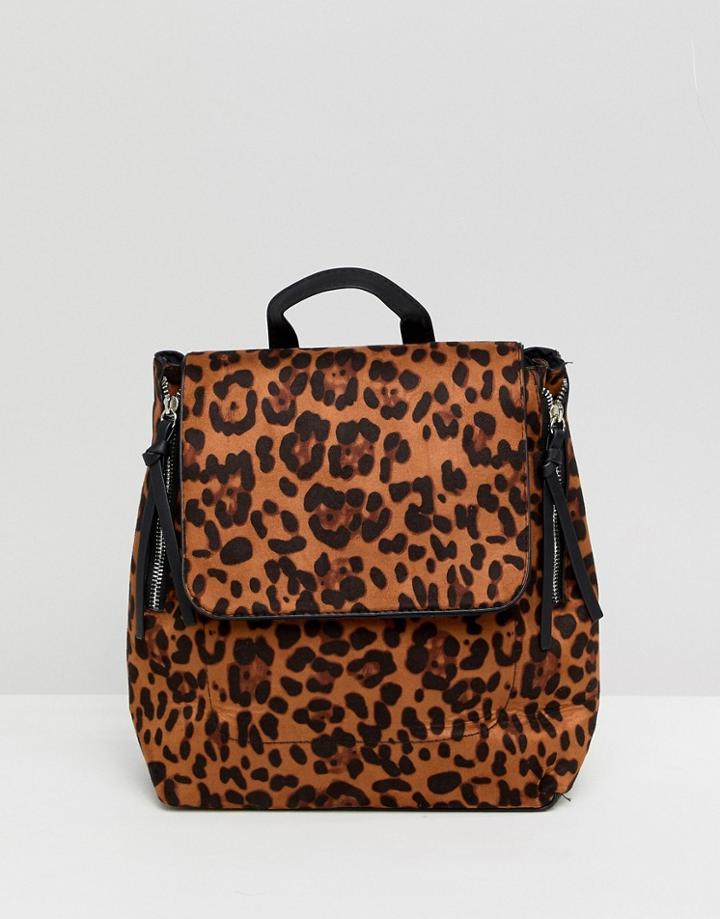 Stradivarius Formal Leopard Backpack - Multi