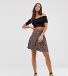 New Look Tall Skirt In Ditsy Floral Pattern-black