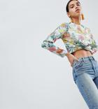 Boohoo Twist Front Floral Top - Multi