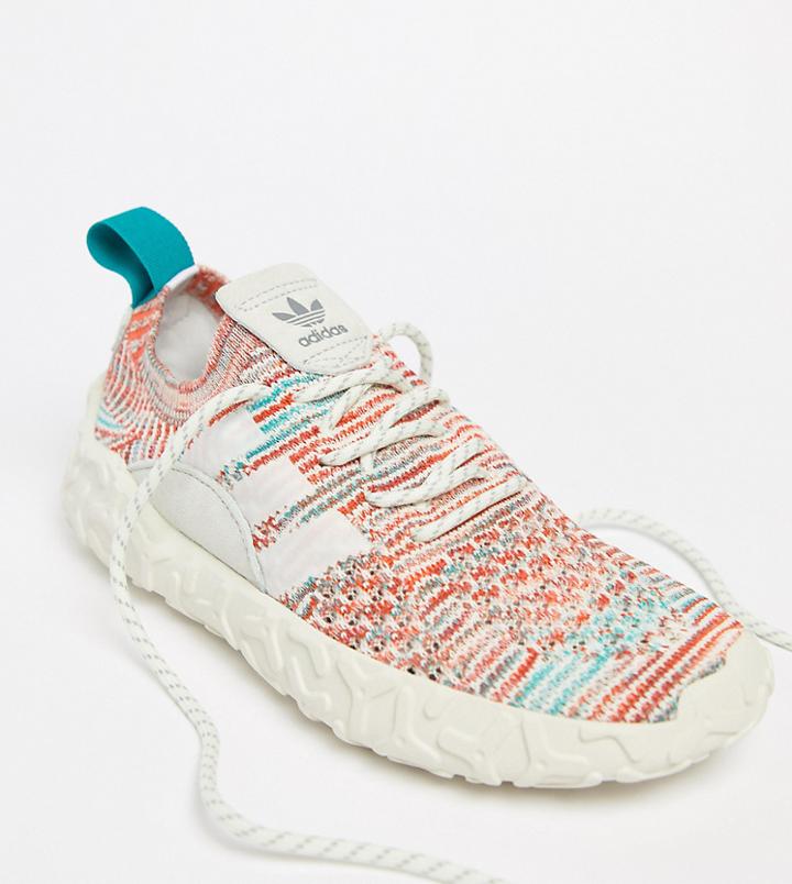 Adidas Originals F/22 Primeknit Sneakers In Off White - Black