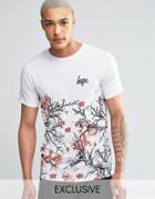 Hype T-shirt In Floral Print - White
