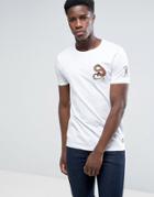 Brave Soul Embroidered Snake T-shirt - White