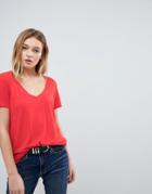 Jdy V Neck T-shirt - Red