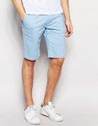 Farah Chino Shorts In Stretch Cotton - Sky