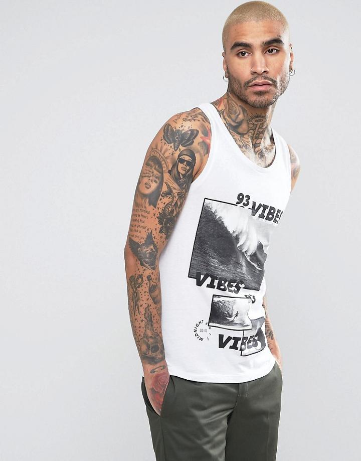 Midnight Surf 93 Vibes Tank - White