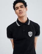 Versace Jeans Polo Shirt In Black With Small Logo - Black