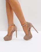 Asos Partyline Platform Heels - Beige