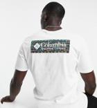 Columbia North Cascades Back Print T-shirt In White Exclusive At Asos
