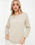 Columbia Logo Sweatshirt In Beige-neutral