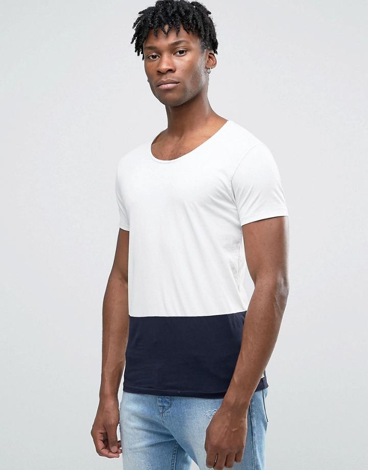 Scotch And Soda Panel T-shirt - White
