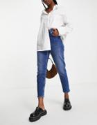 Na-kd Organic Cotton Mom Jeans In Mid Blue-blues