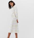 Reclaimed Vintage Inspired Midi Shirt Dress In Logo Check Print-multi