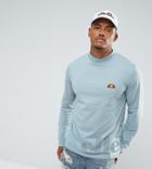 Ellesse Long Sleeve T-shirt With Large Logo In Blue - Blue