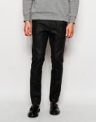 Sisley Tweed Suit Pants In Slim Fit - Black