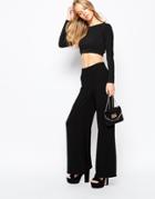 First & I Palazzo Pant - Black