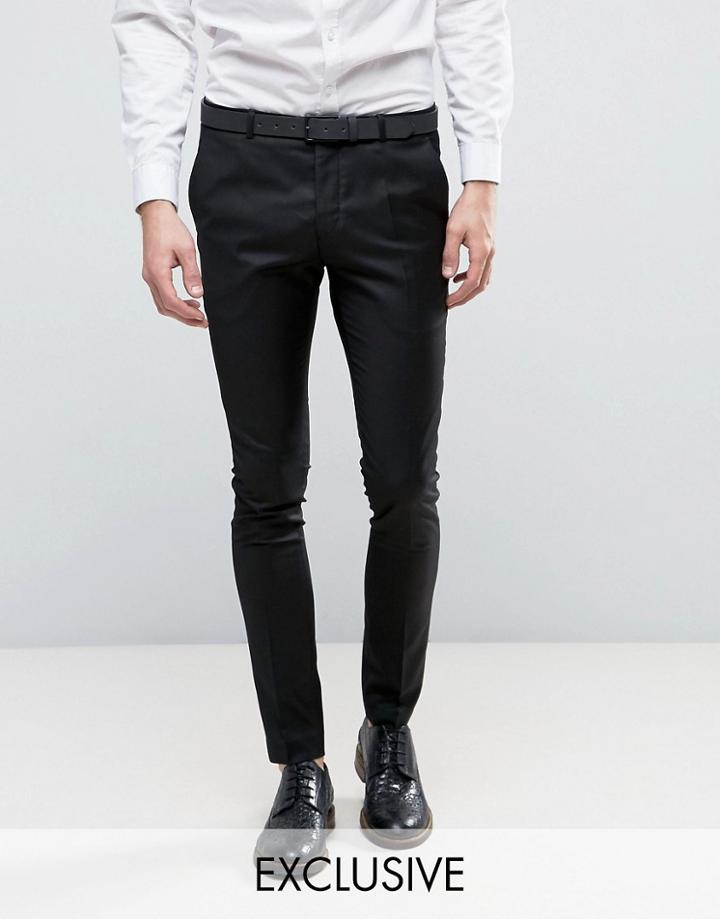 Heart & Dagger Super Skinny Suit Pants In Black - Black