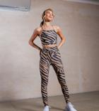 South Beach X Joanna Chimonides High Waisted Leggings In Zebra Print-multi