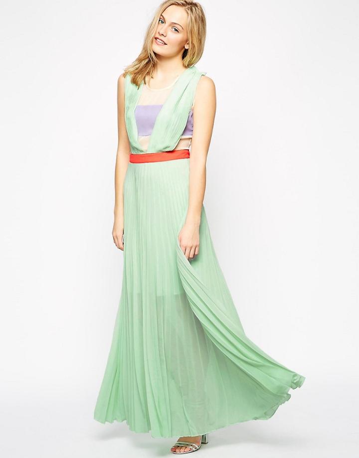 Jovonna Neon Town Dress - Green