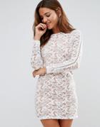 Pixie & Diamond Lace Mini Dress - Cream