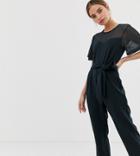 Y.a.s Petite Lora Mesh Yolk Jumpsuit - Blue