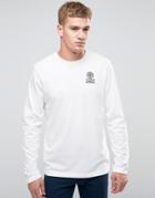 Franklin And Marshall Crest Logo Long Sleeve T-shirt - White