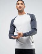 Only & Sons Sweatshirt With Raglan Sleeves - Gray