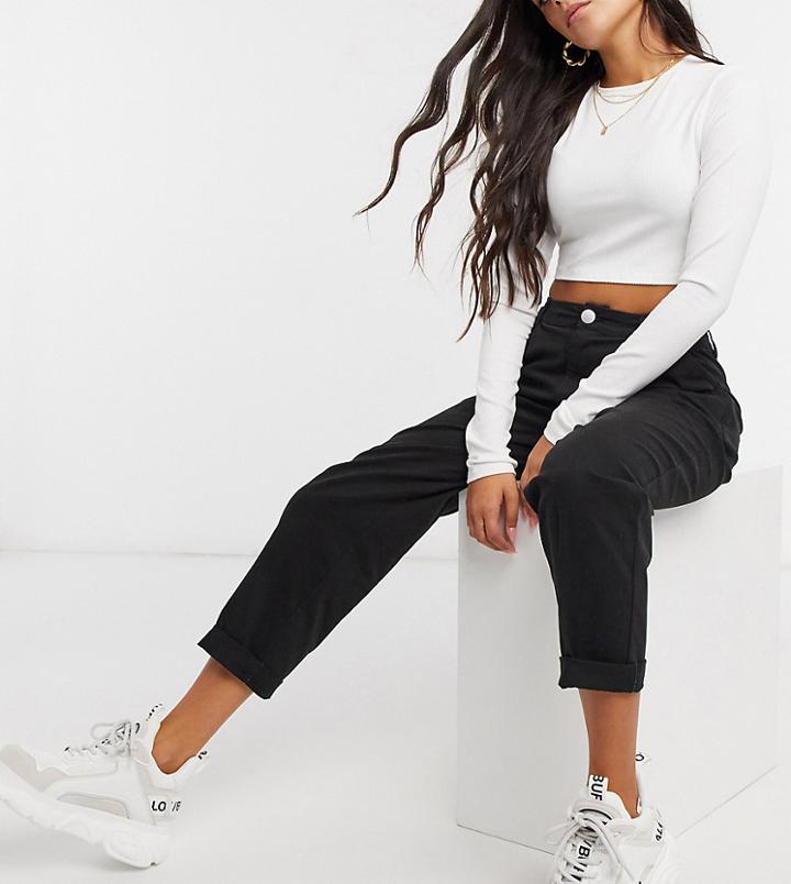 Asos Design Petite Hourglass Chino Pants In Black