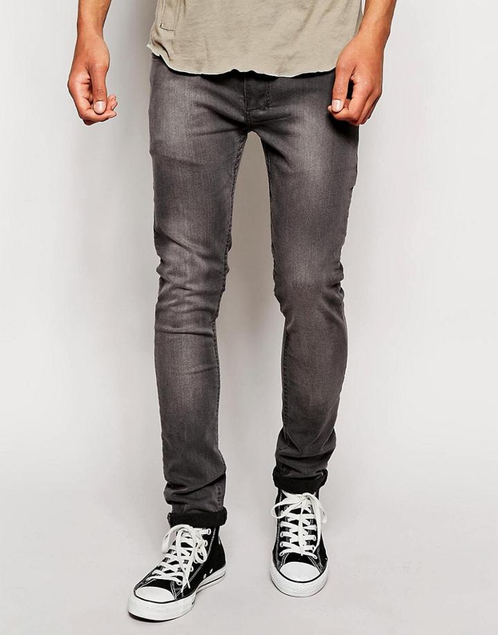 Religion Super Skinny Hero Jeans - Gray