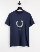 Fred Perry Print Registration T-shirt In Dark Gray-grey