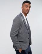 Selected Homme Slim Blazer In Fleck With Stretch - Navy
