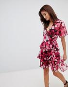 Na-kd Triple Layer Flounce Dress - Pink