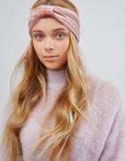 Aldo Blush Pleated Bow Headband - Pink