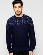 D-struct Planet Panel Sweater - Navy