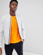 J Lindeberg Bomber Jacket In Gray - Gray