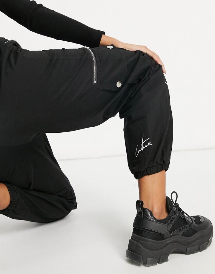 The Couture Club Cargo Pants In Black
