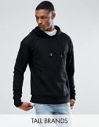 Sixth June Tall Oversized Hoodie With Dropped Shoulder In Black - Black