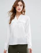 Vila Shirt With Pocket Detail - White